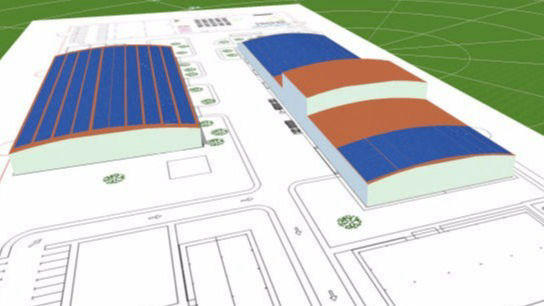 solar plant 3D design